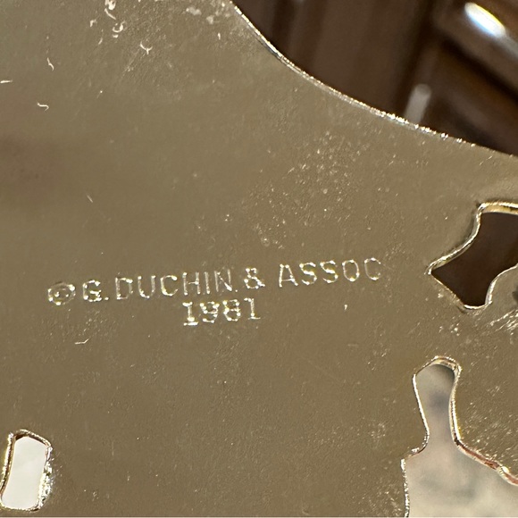 Vintage lot of 4 gold tone/brass ornaments 1980 G.Duchin - Picture 9 of 9